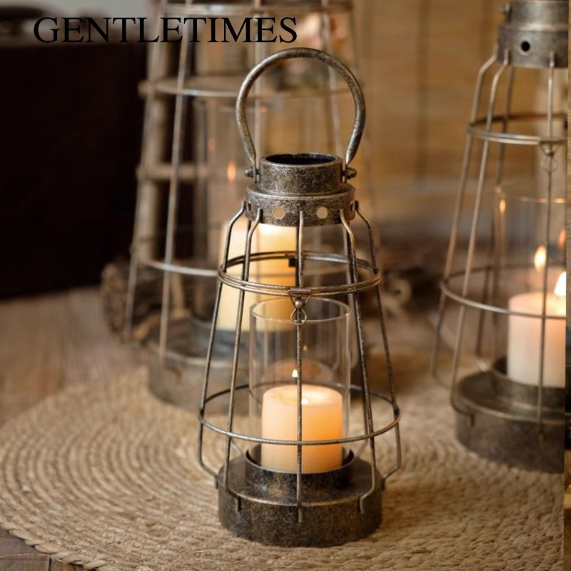 Vintage Collectible Glass - European Iron & Glass Candle Holder