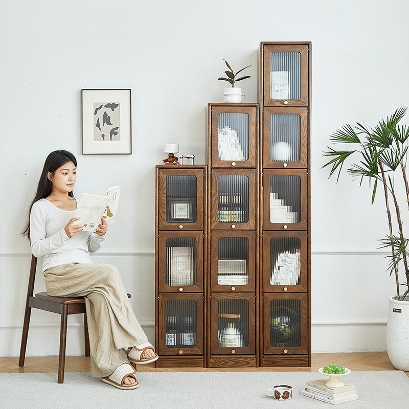 Collectible Collection - Woodworking Workshop Solid Wood Bookcase Flip