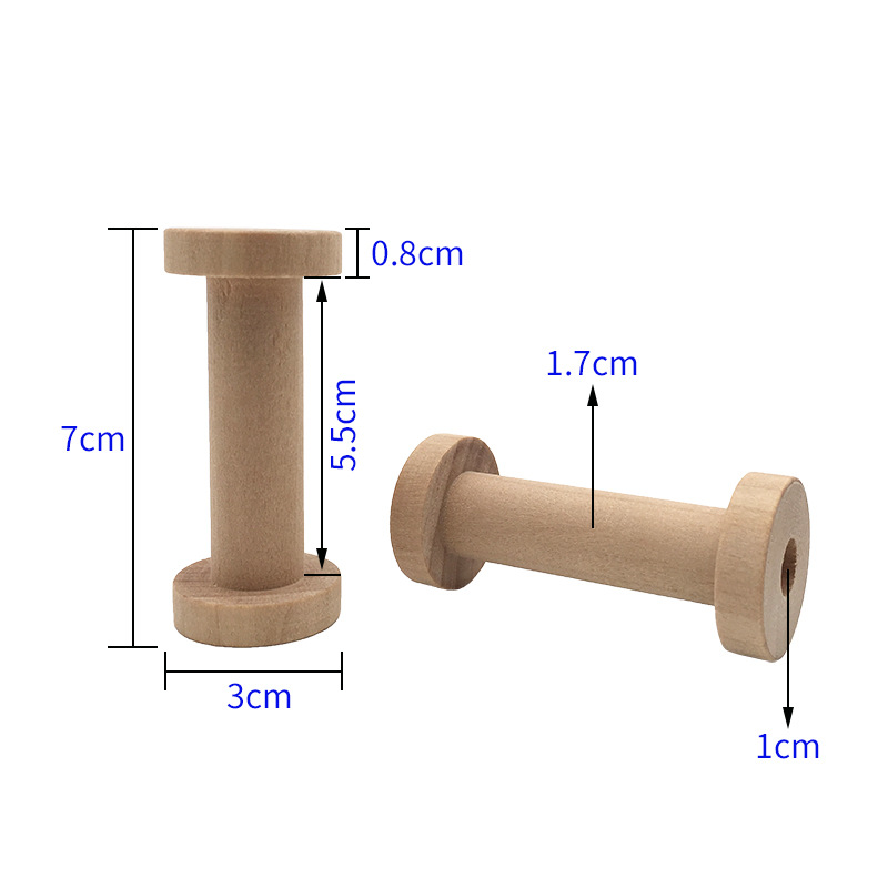 10Pcs Natural Wooden Spools 3x - огляд і ціна Typewriter Ribbon Roll