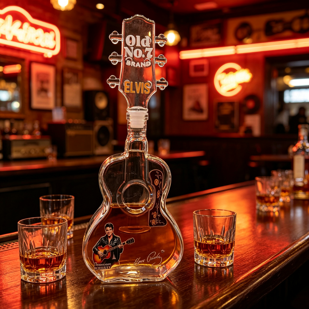 Elvis Presley Guitar Shaped Gl - огляд і ціна Vintage Collectible Glass