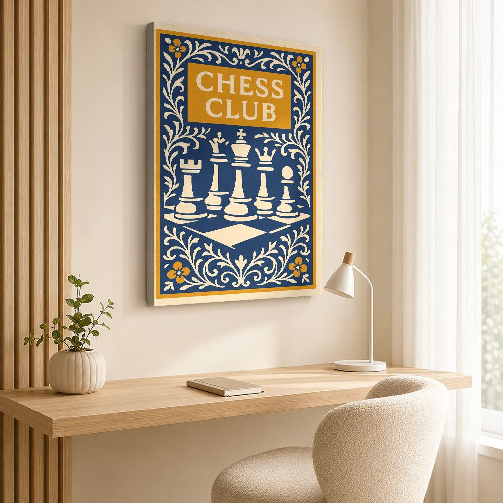 Chess Club Vintage Framed Canv - огляд і ціна Collectible Vintage Photos