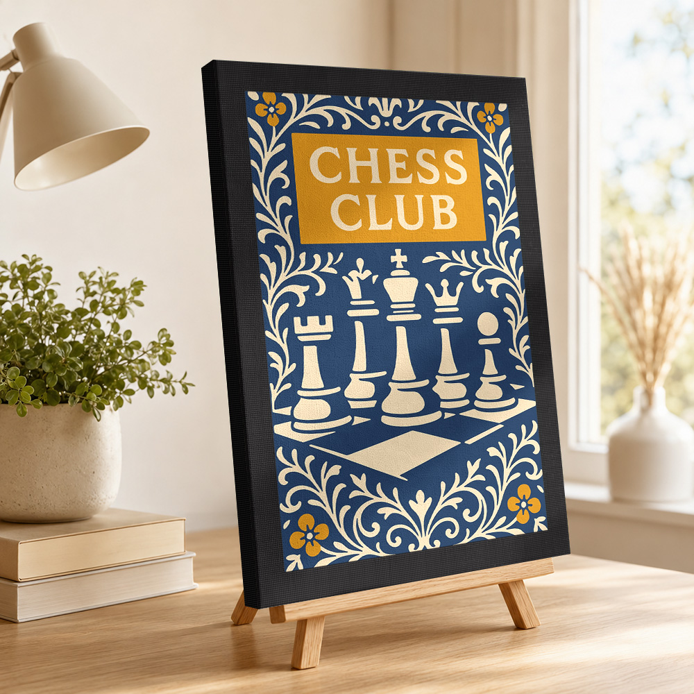 Chess Club Vintage Framed Canv - огляд і ціна Collectible Vintage Photos
