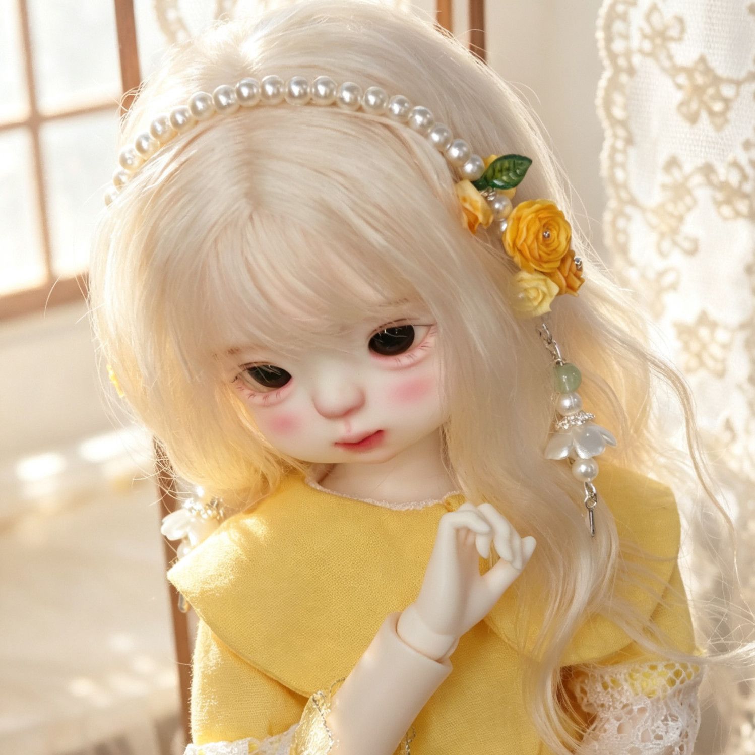 Hand Made Pearl Flower Doll He - огляд і ціна Vintage Collectible And Vintage Dolls